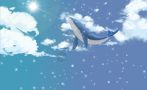 天空的鲸鱼图片