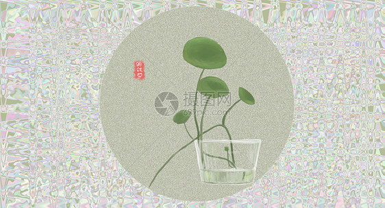 植被插画图片