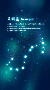 十二星座之天蝎座插图高清图片素材