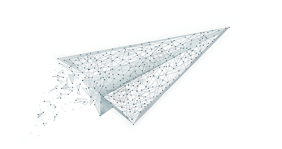 折纸元素科技飞机设计图片