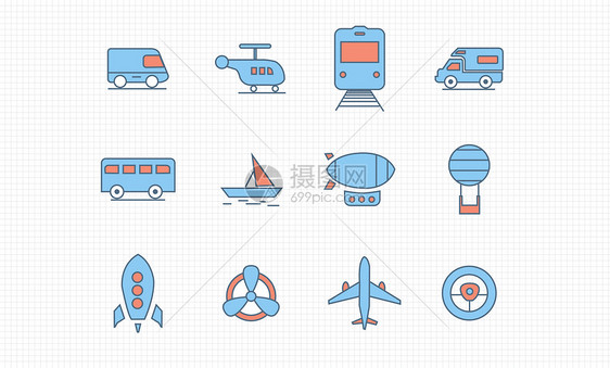 交通工具图标图片