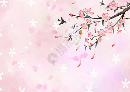 樱花元素背景图片