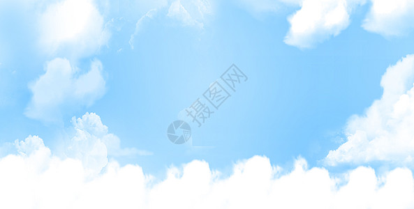 蓝天白云背景素材阳光高清图片