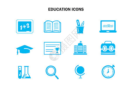 教育图标学校高清图片素材