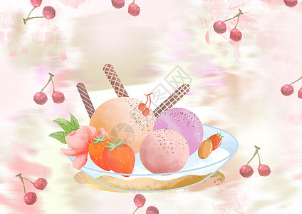 甜点冰激凌背景图片