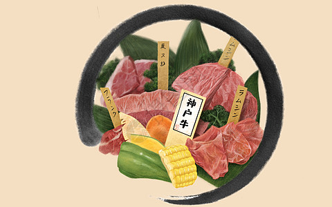 日本神户牛肉高清图片