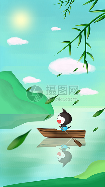 谷雨插画图片