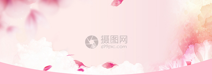 粉色化妆品浪漫玫瑰背景图片