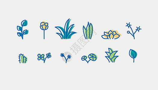 植物花卉图标图片