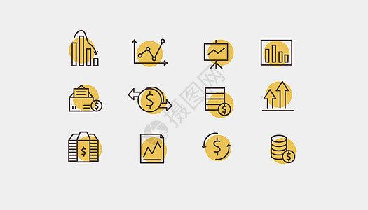 表格设计金融图标插画