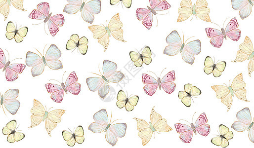水彩蝴蝶背景图片
