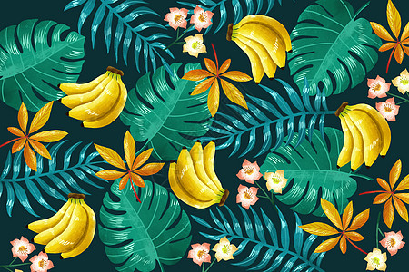 香蕉植被背景图片