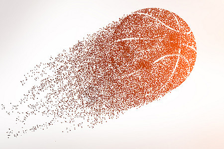 篮球剪影粒子图片