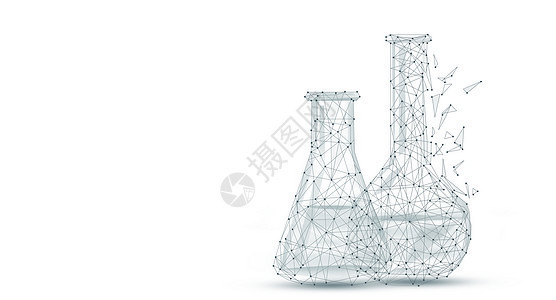 医药实验器皿科技背景图片