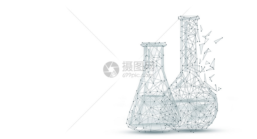 医药实验器皿科技背景图片