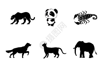 动物图标熊猫图案高清图片
