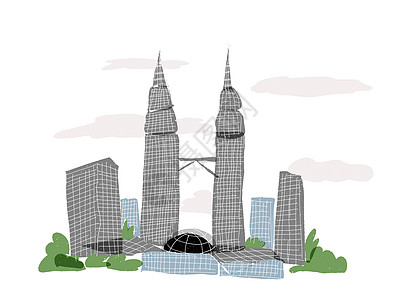 马来西亚 双子塔高清图片