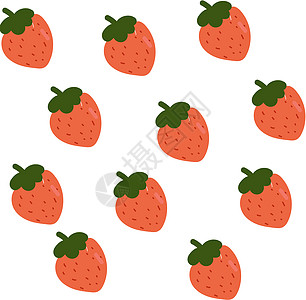 草莓元素矢量图案背景图片