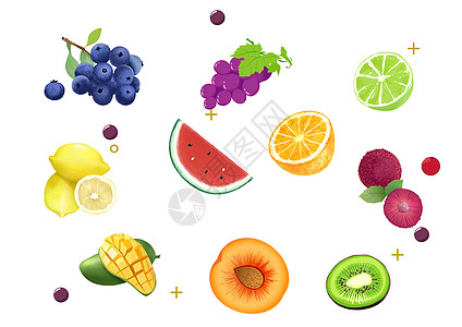 水果饮料水果手绘素材插画