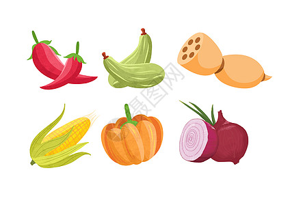 蔬菜手绘素材插画