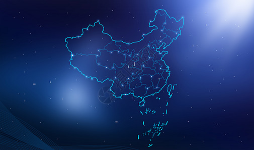 中国省份地图科技中国背景设计图片