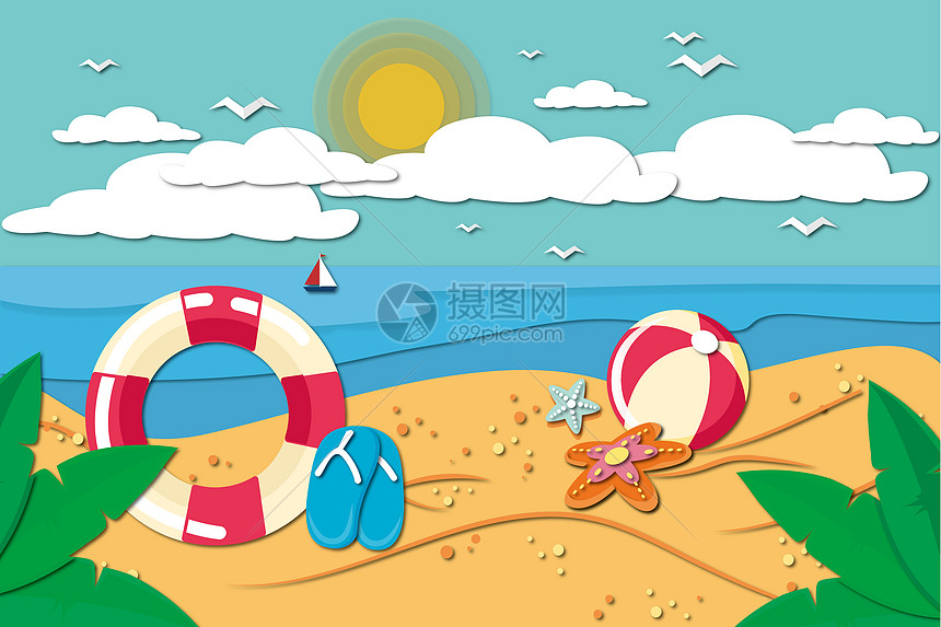 滨海夏日图片