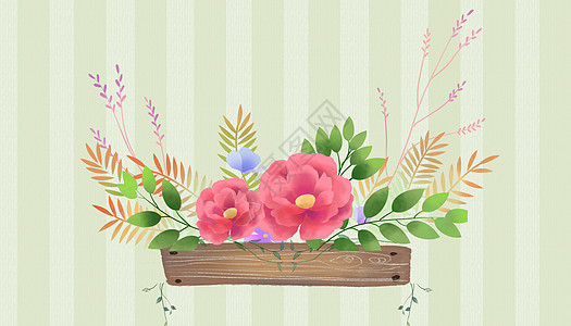 植物花卉花环背景图片