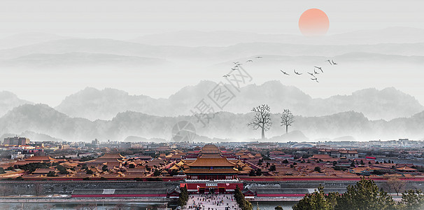 故宫文化中国风背景设计图片