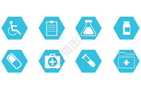 医疗图标背景图片