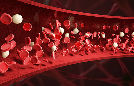 氧气泡血红细胞血管场景设计图片