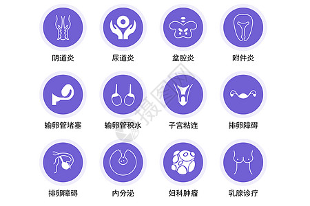 医疗icon妇科小图标icon插画