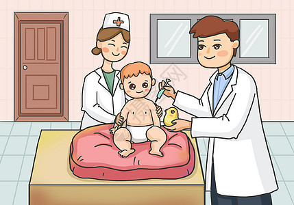 给婴儿打疫苗图片