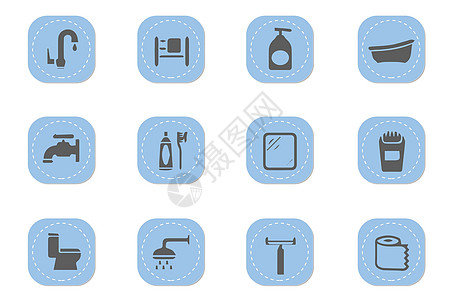 洗漱用品生活图标插画