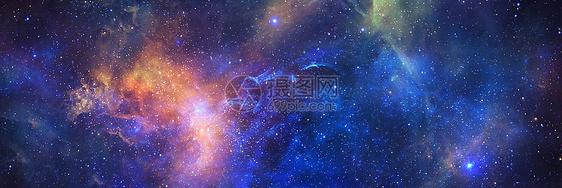 彩色星空横幅图片