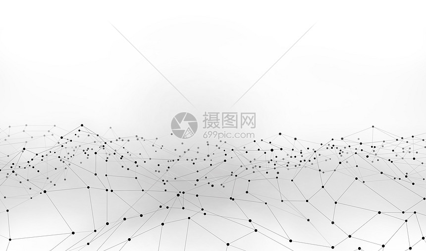 分子点线科技背景图片