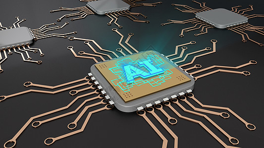 AI人工智能电路板背景图片