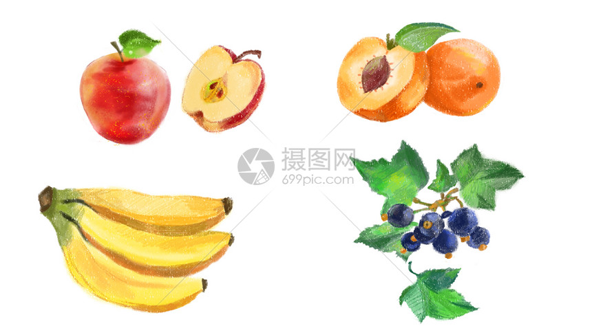 手绘水果素材图片