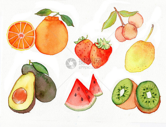 水彩手绘水果图片