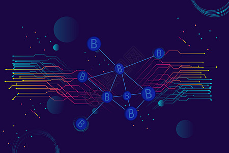 区块链  比特币高清图片