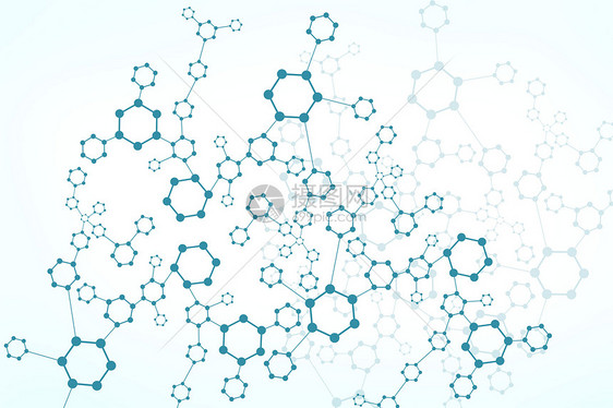 六边形分子结构背景图片