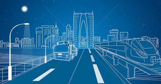 科技城市交通场景图片