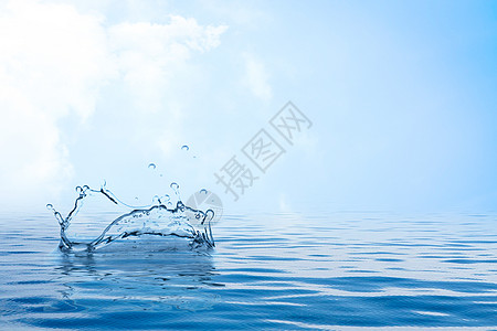 清澈的水夏季凉水背景设计图片