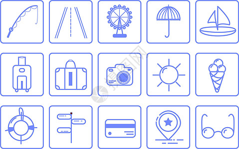 旅游MBE图标素材背景图片