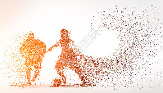 足球比赛剪影粒子图片