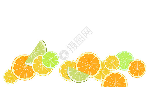 边框柠檬插画