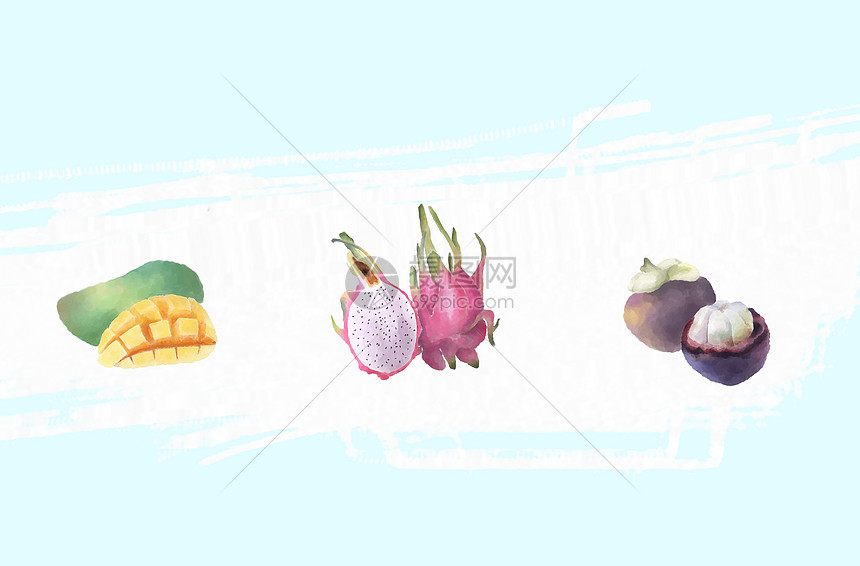 水彩水果素材图片