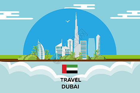 迪拜旅游背景图片