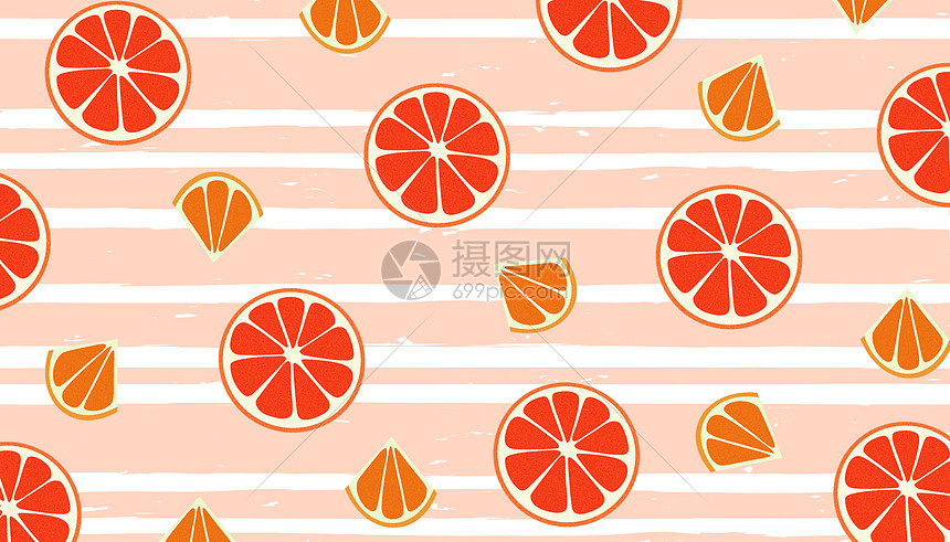 西柚水果夏天背景插画图片下载-正版图片400157434-摄