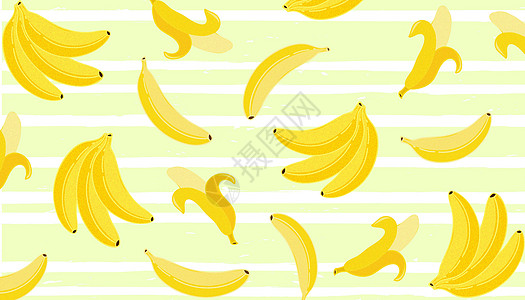 香蕉背景清新热带水果高清图片