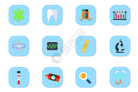 医疗图标创可贴线性图标高清图片